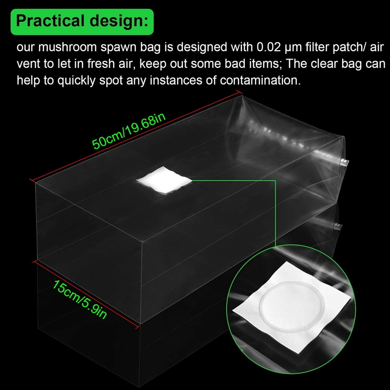 100Pcs Mushroom Growing Bag Mu - đánh giá và giá Mushroom Spawn Bag